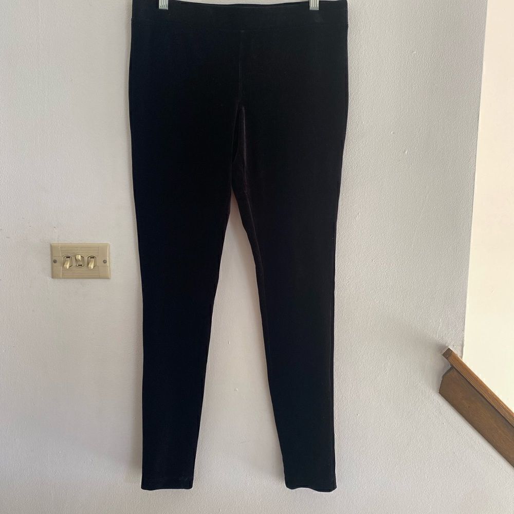 Express Velvet Leggings Full Length  Size Medium Black 32" Inseam